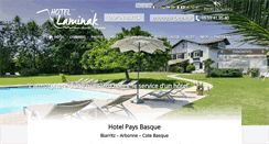 Desktop Screenshot of hotel-laminak.com